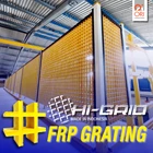 FRP Molded Grating - HI-Grid - Mesh Size: 38x38mm; Panel Size Available: 1000x4000mm; 4